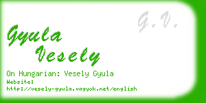 gyula vesely business card